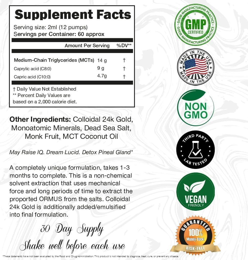 Pure Ormus Oil
