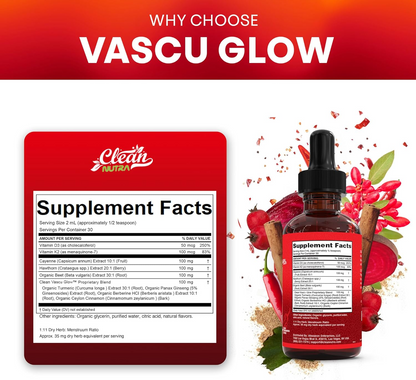 Vascu Glow Liquid Drops – Cardiovascular & Circulatory Support Blend